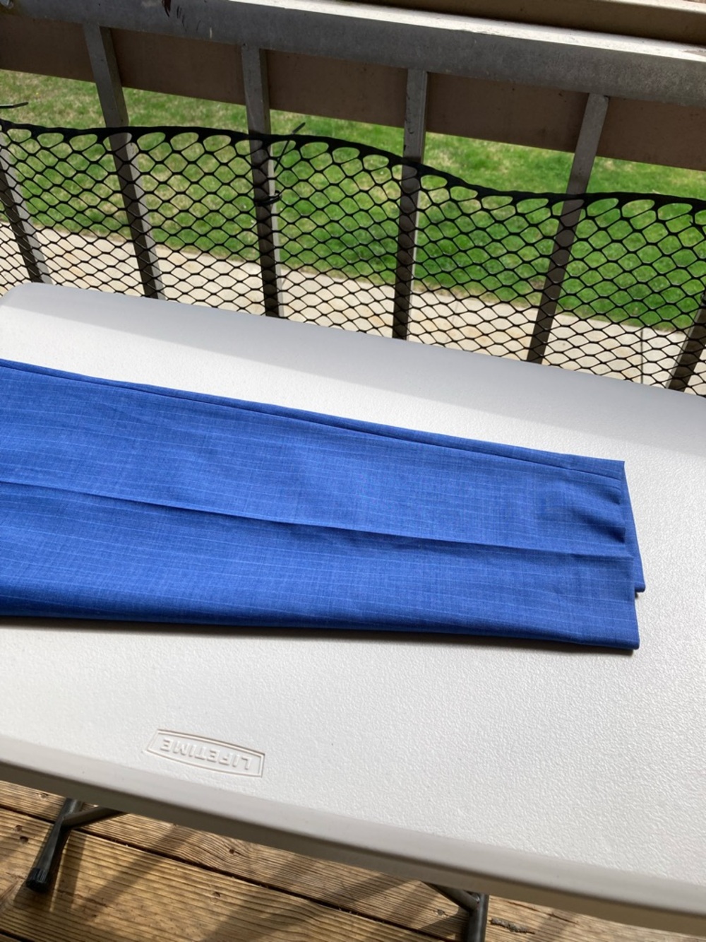 Michael Kors Wool Blend Blue Pinstripe Dress Pants Stretch Trousers Malone 44/32 - Picture 16 of 17